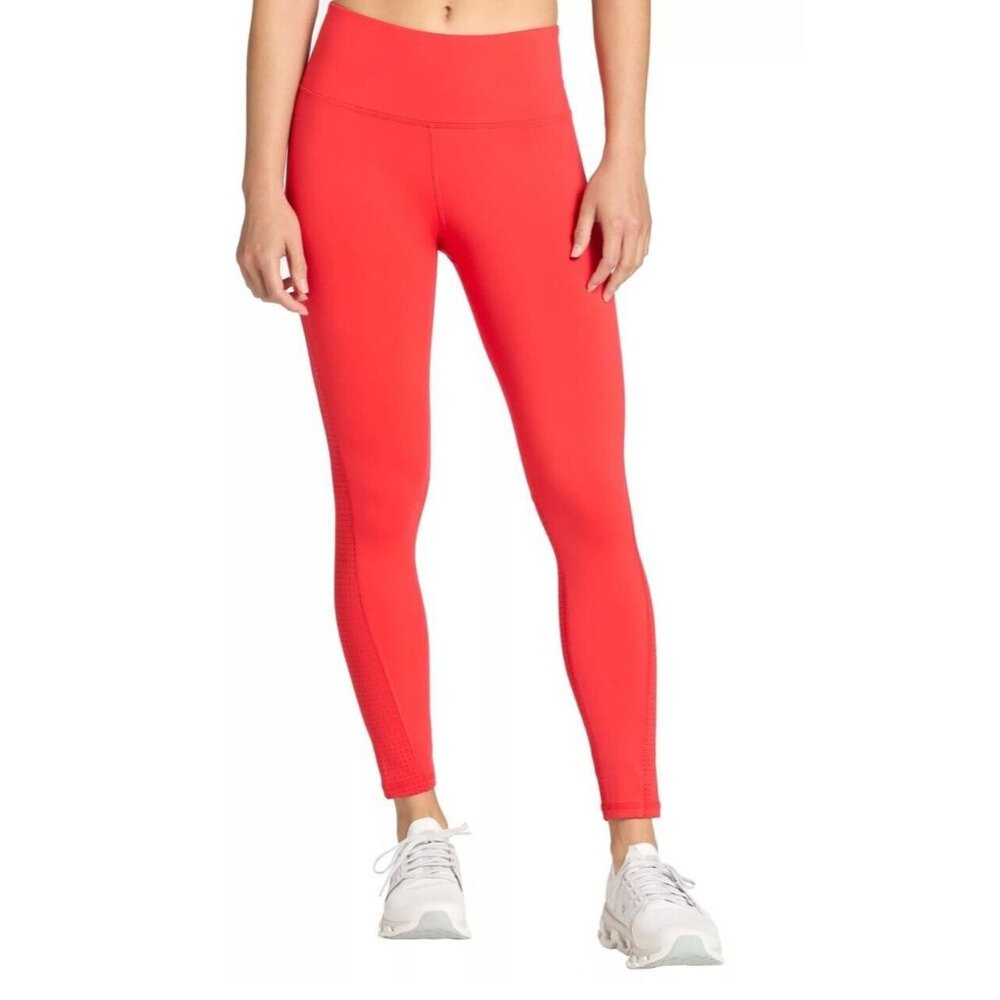 NWT DSG Momentum Lighting Red High Rise Perforated 7/8 Leggings Size XL